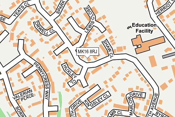 MK16 8RJ map - OS OpenMap – Local (Ordnance Survey) MK16 8RJ map - OS OpenMap – Local (Ordnance Survey)