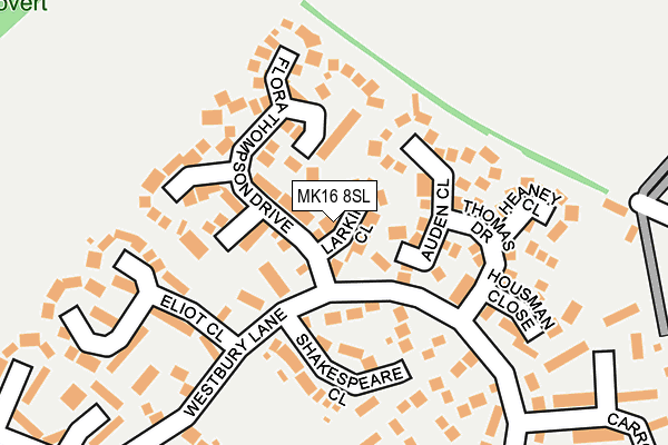 MK16 8SL map - OS OpenMap – Local (Ordnance Survey) MK16 8SL map - OS OpenMap – Local (Ordnance Survey)