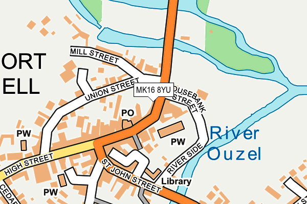 MK16 8YU map - OS OpenMap – Local (Ordnance Survey) MK16 8YU map - OS OpenMap – Local (Ordnance Survey)