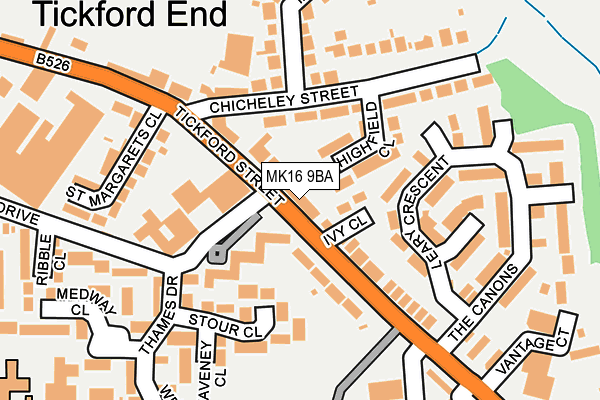 MK16 9BA map - OS OpenMap – Local (Ordnance Survey) MK16 9BA map - OS OpenMap – Local (Ordnance Survey)
