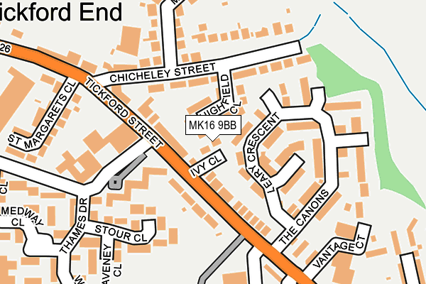 MK16 9BB map - OS OpenMap – Local (Ordnance Survey) MK16 9BB map - OS OpenMap – Local (Ordnance Survey)