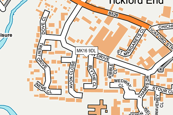 MK16 9DL map - OS OpenMap – Local (Ordnance Survey)