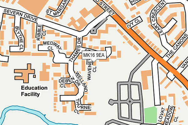 MK16 9EA map - OS OpenMap – Local (Ordnance Survey) MK16 9EA map - OS OpenMap – Local (Ordnance Survey)