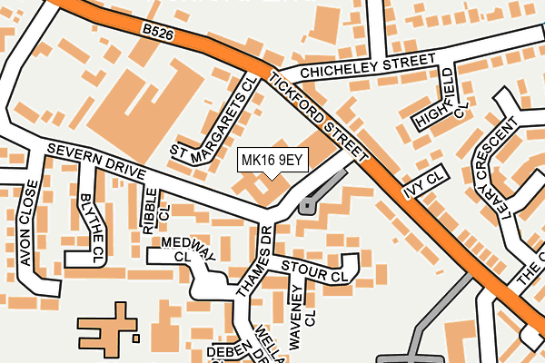 MK16 9EY map - OS OpenMap – Local (Ordnance Survey) MK16 9EY map - OS OpenMap – Local (Ordnance Survey)