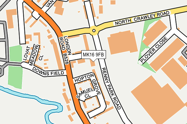 MK16 9FB map - OS OpenMap – Local (Ordnance Survey) MK16 9FB map - OS OpenMap – Local (Ordnance Survey)
