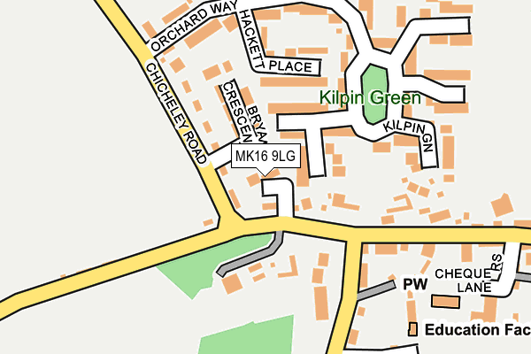 MK16 9LG map - OS OpenMap – Local (Ordnance Survey) MK16 9LG map - OS OpenMap – Local (Ordnance Survey)