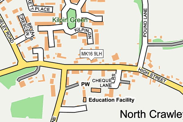 MK16 9LH map - OS OpenMap – Local (Ordnance Survey) MK16 9LH map - OS OpenMap – Local (Ordnance Survey)