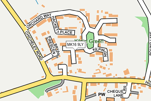 MK16 9LY map - OS OpenMap – Local (Ordnance Survey) MK16 9LY map - OS OpenMap – Local (Ordnance Survey)