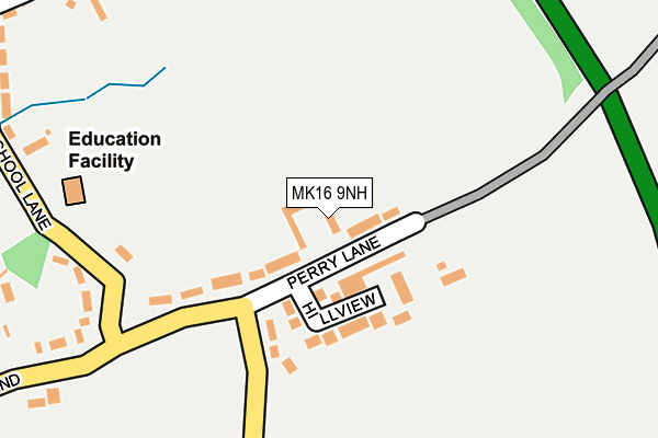 MK16 9NH map - OS OpenMap – Local (Ordnance Survey) MK16 9NH map - OS OpenMap – Local (Ordnance Survey)