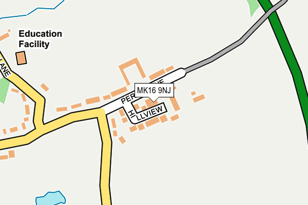 MK16 9NJ map - OS OpenMap – Local (Ordnance Survey) MK16 9NJ map - OS OpenMap – Local (Ordnance Survey)