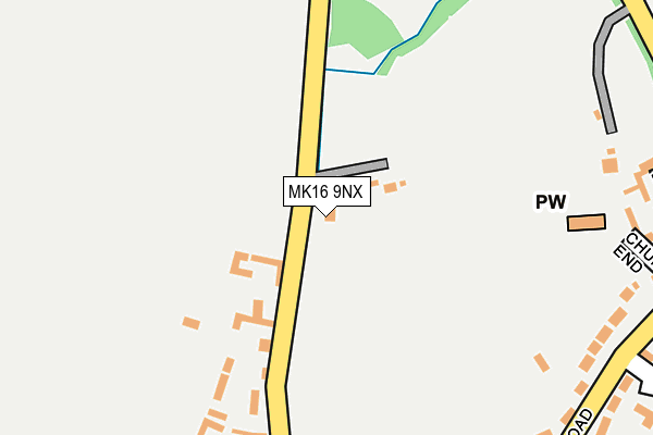 MK16 9NX map - OS OpenMap – Local (Ordnance Survey) MK16 9NX map - OS OpenMap – Local (Ordnance Survey)