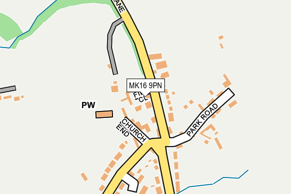 MK16 9PN map - OS OpenMap – Local (Ordnance Survey)
