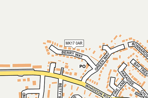MK17 0AR map - OS OpenMap – Local (Ordnance Survey) MK17 0AR map - OS OpenMap – Local (Ordnance Survey)