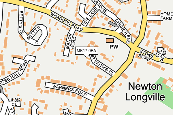 MK17 0BA map - OS OpenMap – Local (Ordnance Survey) MK17 0BA map - OS OpenMap – Local (Ordnance Survey)