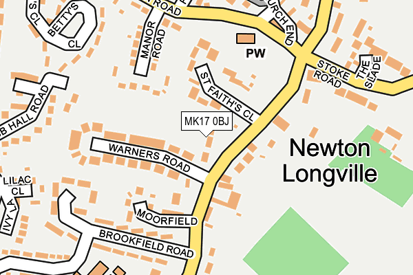 MK17 0BJ map - OS OpenMap – Local (Ordnance Survey) MK17 0BJ map - OS OpenMap – Local (Ordnance Survey)