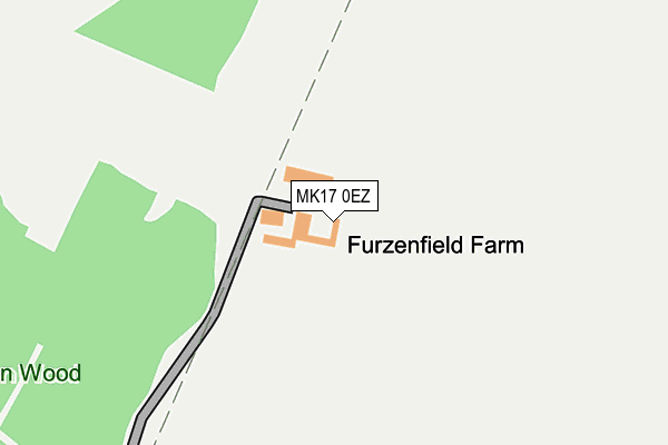 MK17 0EZ map - OS OpenMap – Local (Ordnance Survey)