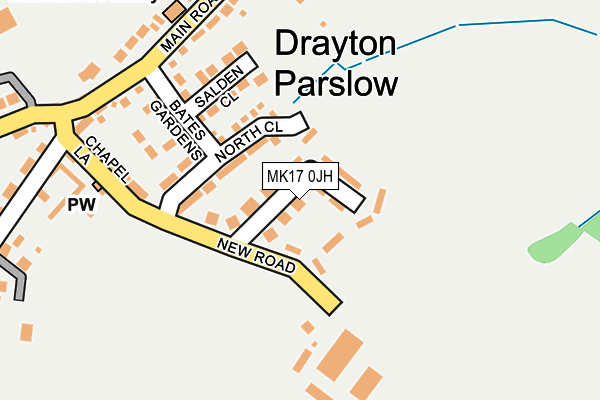 MK17 0JH map - OS OpenMap – Local (Ordnance Survey)