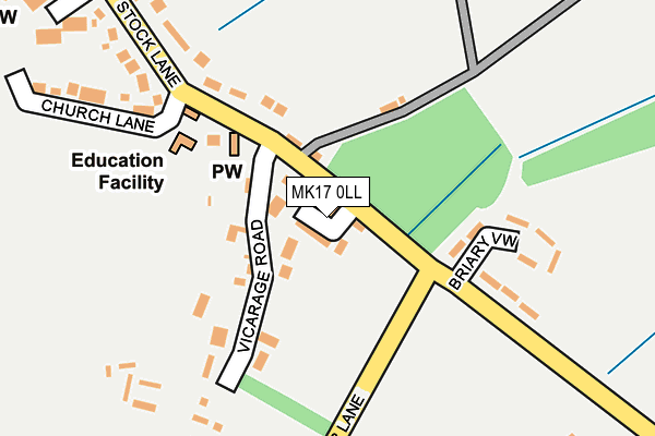 MK17 0LL map - OS OpenMap – Local (Ordnance Survey) MK17 0LL map - OS OpenMap – Local (Ordnance Survey)