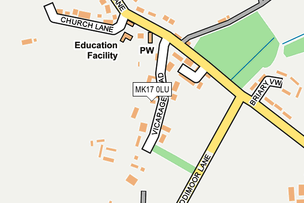 MK17 0LU map - OS OpenMap – Local (Ordnance Survey) MK17 0LU map - OS OpenMap – Local (Ordnance Survey)