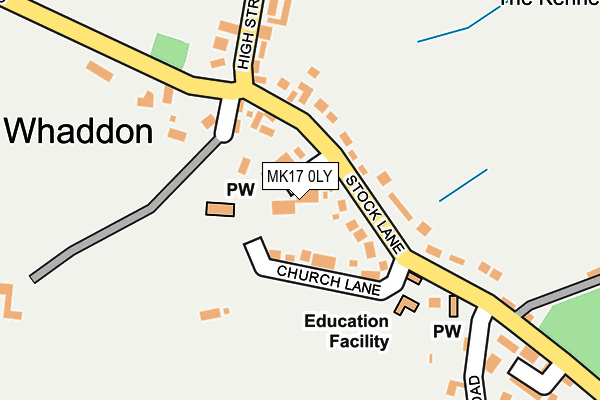 MK17 0LY map - OS OpenMap – Local (Ordnance Survey) MK17 0LY map - OS OpenMap – Local (Ordnance Survey)