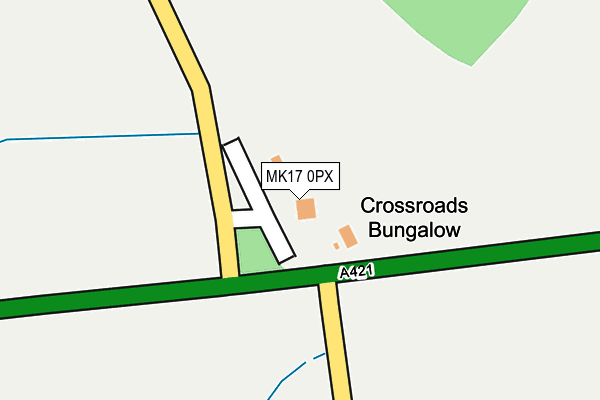 MK17 0PX map - OS OpenMap – Local (Ordnance Survey) MK17 0PX map - OS OpenMap – Local (Ordnance Survey)