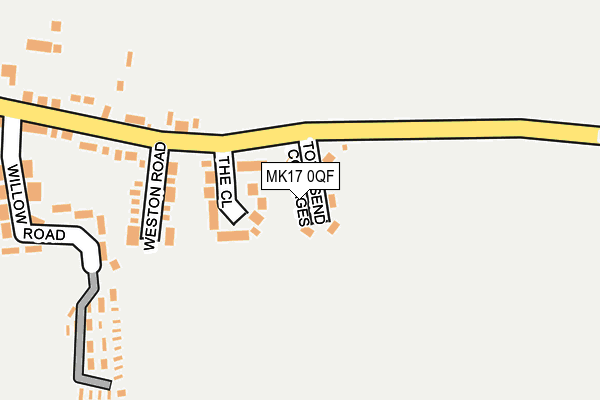 MK17 0QF map - OS OpenMap – Local (Ordnance Survey) MK17 0QF map - OS OpenMap – Local (Ordnance Survey)