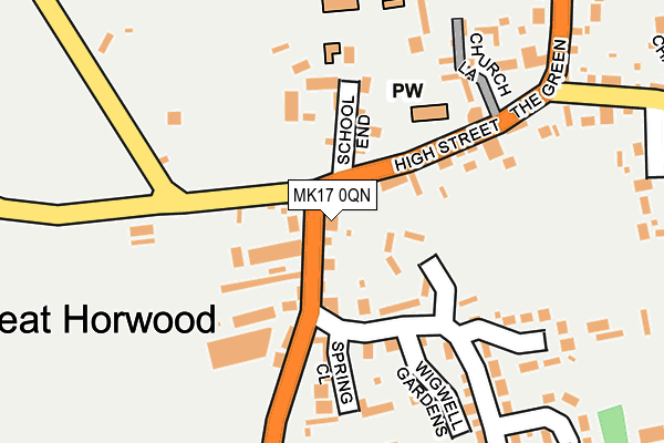 MK17 0QN map - OS OpenMap – Local (Ordnance Survey) MK17 0QN map - OS OpenMap – Local (Ordnance Survey)