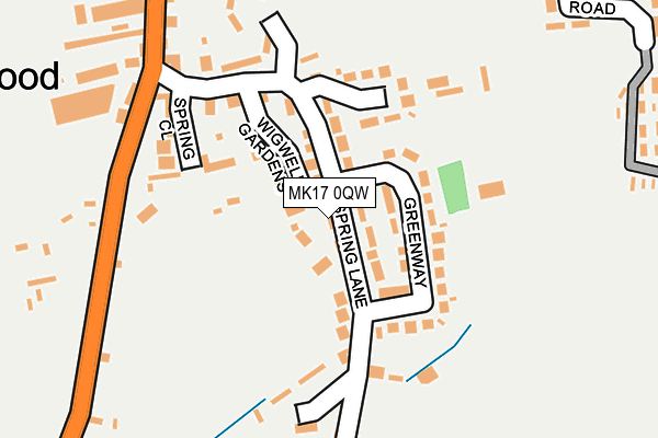 MK17 0QW map - OS OpenMap – Local (Ordnance Survey) MK17 0QW map - OS OpenMap – Local (Ordnance Survey)