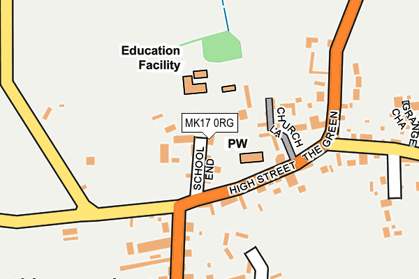 MK17 0RG map - OS OpenMap – Local (Ordnance Survey)