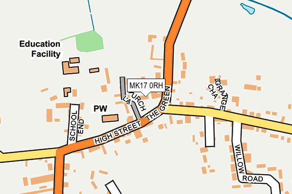 MK17 0RH map - OS OpenMap – Local (Ordnance Survey) MK17 0RH map - OS OpenMap – Local (Ordnance Survey)