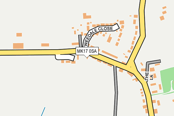 MK17 0SA map - OS OpenMap – Local (Ordnance Survey)