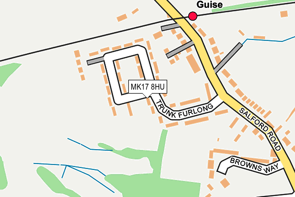 MK17 8HU map - OS OpenMap – Local (Ordnance Survey)