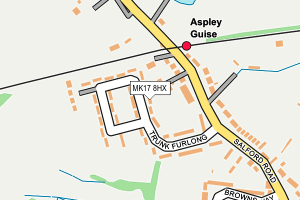 MK17 8HX map - OS OpenMap – Local (Ordnance Survey)