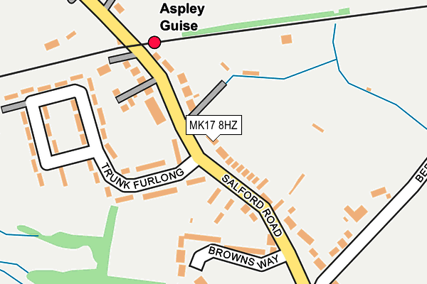 MK17 8HZ map - OS OpenMap – Local (Ordnance Survey)