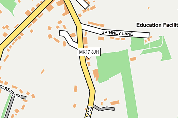 MK17 8JH map - OS OpenMap – Local (Ordnance Survey) MK17 8JH map - OS OpenMap – Local (Ordnance Survey)