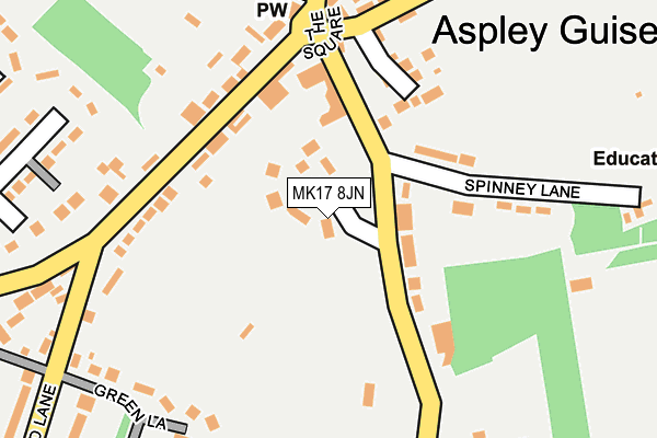 MK17 8JN map - OS OpenMap – Local (Ordnance Survey)