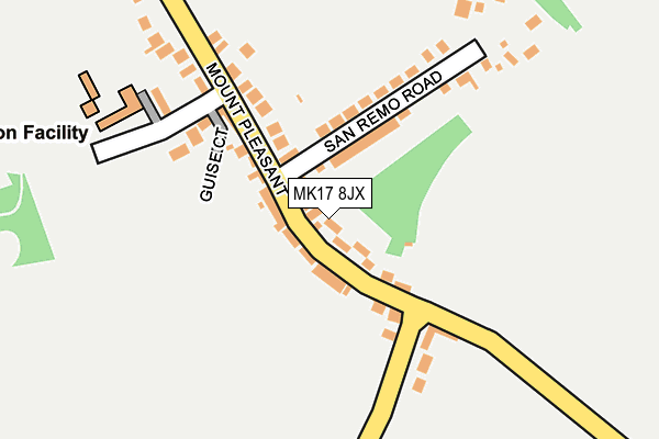 MK17 8JX map - OS OpenMap – Local (Ordnance Survey)