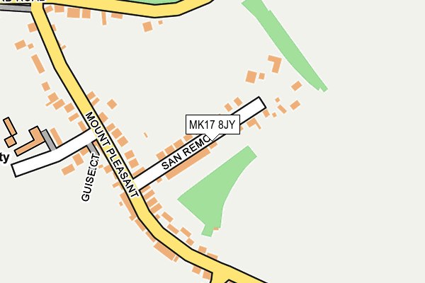 MK17 8JY map - OS OpenMap – Local (Ordnance Survey)