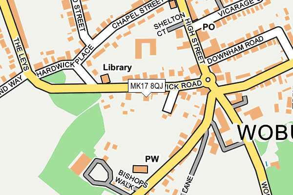 MK17 8QJ map - OS OpenMap – Local (Ordnance Survey) MK17 8QJ map - OS OpenMap – Local (Ordnance Survey)