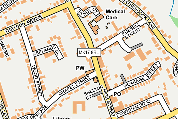 MK17 8RL map - OS OpenMap – Local (Ordnance Survey) MK17 8RL map - OS OpenMap – Local (Ordnance Survey)