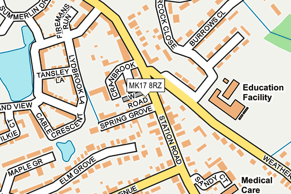 MK17 8RZ map - OS OpenMap – Local (Ordnance Survey) MK17 8RZ map - OS OpenMap – Local (Ordnance Survey)