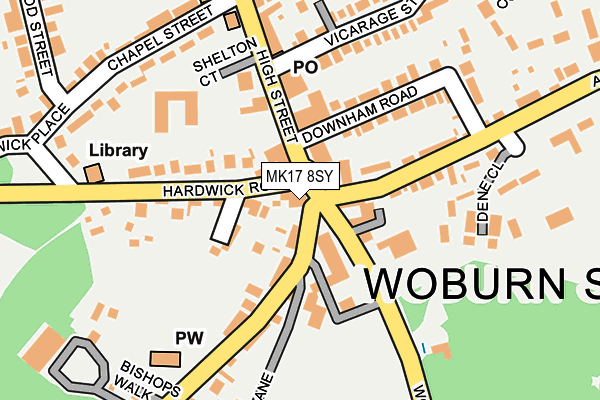 MK17 8SY map - OS OpenMap – Local (Ordnance Survey) MK17 8SY map - OS OpenMap – Local (Ordnance Survey)