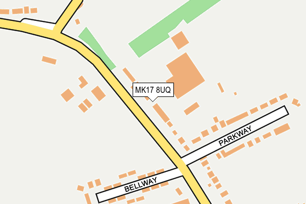 MK17 8UQ map - OS OpenMap – Local (Ordnance Survey)