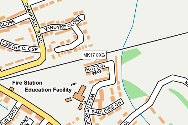 MK17 8XG map - OS OpenMap – Local (Ordnance Survey) MK17 8XG map - OS OpenMap – Local (Ordnance Survey)