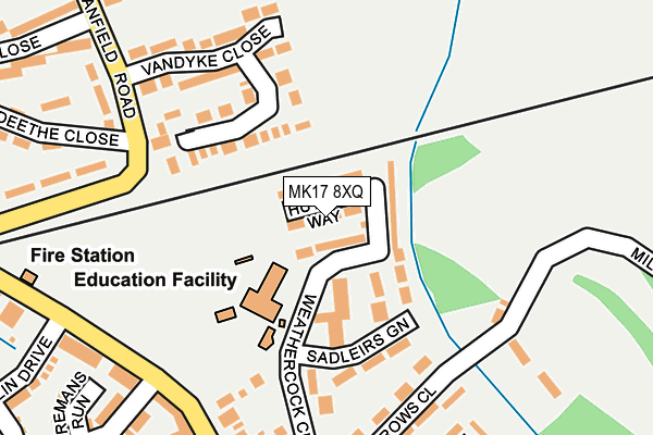 MK17 8XQ map - OS OpenMap – Local (Ordnance Survey) MK17 8XQ map - OS OpenMap – Local (Ordnance Survey)