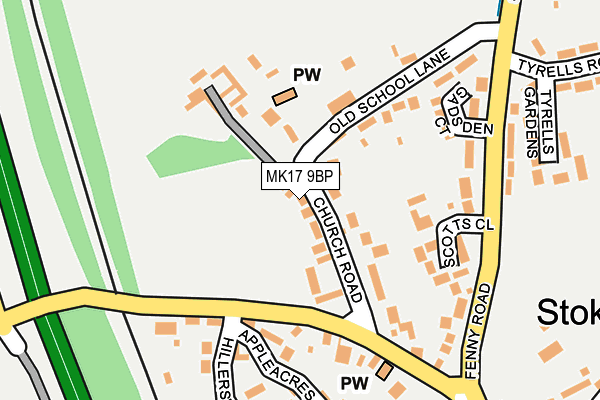 MK17 9BP map - OS OpenMap – Local (Ordnance Survey) MK17 9BP map - OS OpenMap – Local (Ordnance Survey)