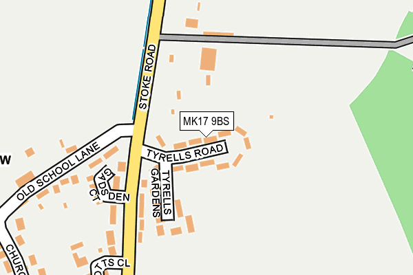 MK17 9BS map - OS OpenMap – Local (Ordnance Survey) MK17 9BS map - OS OpenMap – Local (Ordnance Survey)