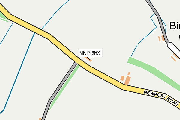 MK17 9HX map - OS OpenMap – Local (Ordnance Survey) MK17 9HX map - OS OpenMap – Local (Ordnance Survey)