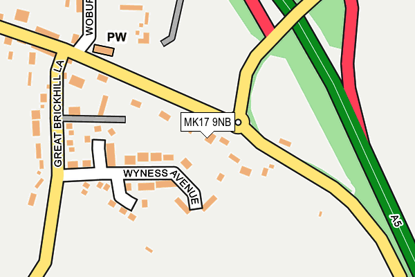 MK17 9NB map - OS OpenMap – Local (Ordnance Survey) MK17 9NB map - OS OpenMap – Local (Ordnance Survey)
