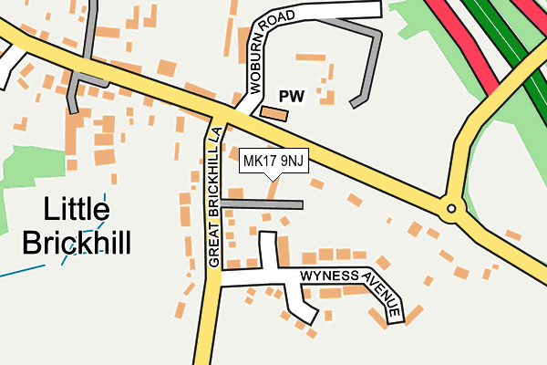 MK17 9NJ map - OS OpenMap – Local (Ordnance Survey) MK17 9NJ map - OS OpenMap – Local (Ordnance Survey)